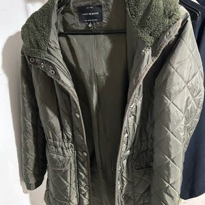 Lucky Brand Khaki Quilted Utility Jacket